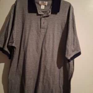 Vintage Titleist By Corbon Men's Striped Polo Shirt - Black and White